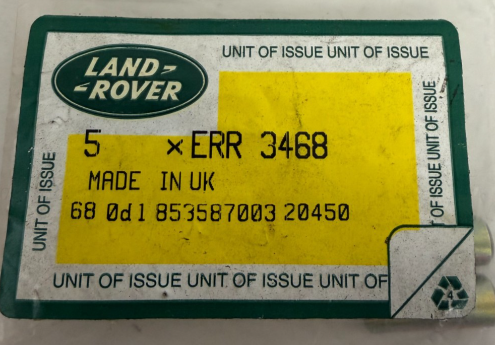 5X GENUINE LAND ROVER DEFENDER,DISCOVERY1,RR CLASSIC FUEL PIN INJECTION ERR3468