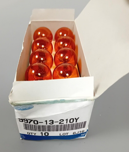 BOX of 10 INDICATOR AMBER/ORANGE 12v 21w BULBS PY21W 581 GENUINE OEM LR000702