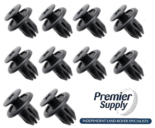 10 x LAND ROVER RANGE ROVER BUMPER, TRIMS, ENGINE BAY, UNDERBODY CLIPS LR005896