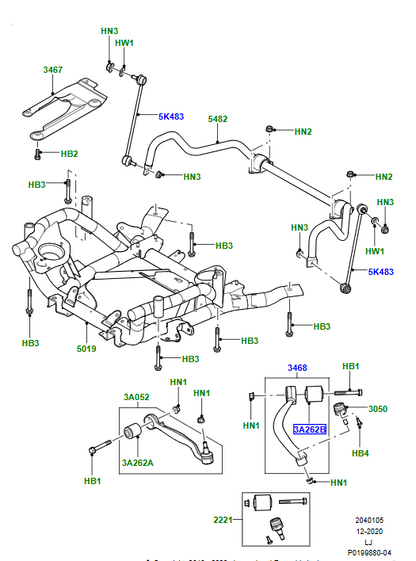RANGE ROVER L322 L322 FRONT UPPER SUSPENSION ARM BUSH LR018345