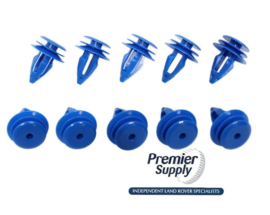 10X LAND ROVER, JAGUAR WHEEL ARCH,BODY,BUMPER TRIM CLIPS LR027255