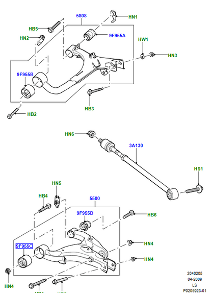 LAND ROVER DISCOVERY 3 & 4 FRONT BUSH for REAR LOWER SUSPENSION ARM LR051611