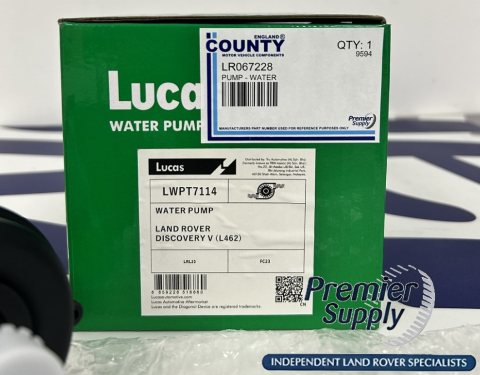 5.0 V8 3.0 V6 PETROL RANGE ROVER LAND ROVER JAGUAR AUXILIARY WATER PUMP LR067228