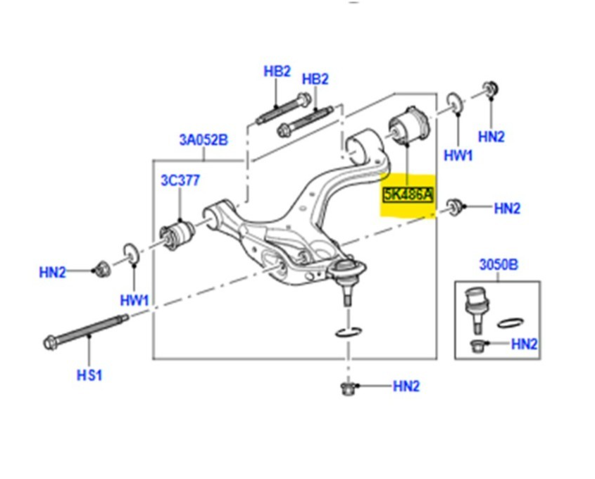 LAND ROVER DISCOVERY 4 FRONT LOWER HYDRABUSH LR073366