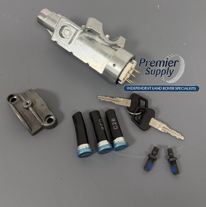 LAND ROVER DEFENDER IGNITION BARREL CLAMP & SHEAR BOLTS DOOR LOCK SET LR077438