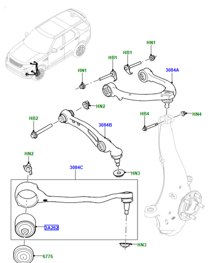 RANGE ROVER L405 SPORT L494 DISCOVERY 5 FRONT SUSPENSION ARM BUSH LR174897