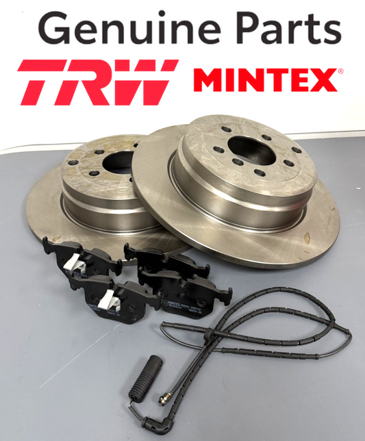 REAR MINTEX BRAKE PADS,TRW DISC & GEN SENSOR KIT RANGE ROVER L322 - 2002 to 2005