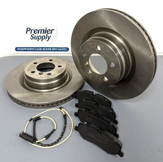 4.4 V8 AJ, 3.0 DIESEL RANGE ROVER 2006-2009 FRONT BRAKE PADS AND DISCS & SENSOR