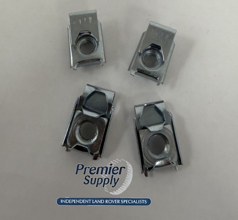 4 x LAND ROVER SERIES 3 DEFENDER to 1997 BULKHEAD DOOR HINGE CAPTIVE NUT MRC2178