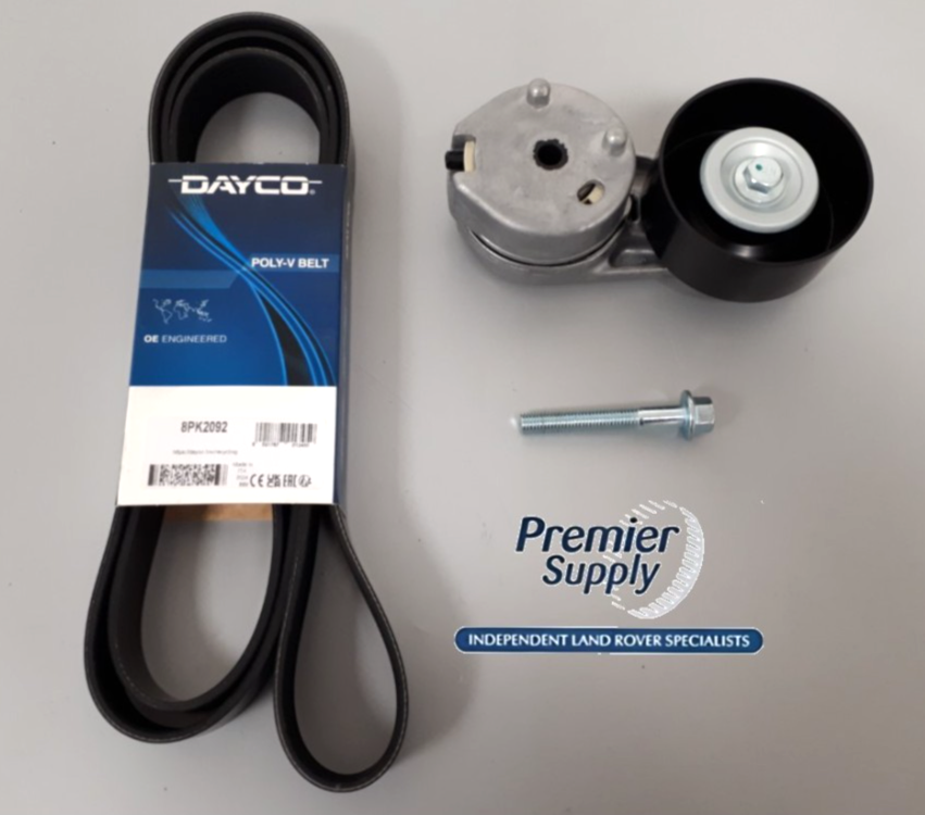 LAND ROVER DISCOVERY 3 - 2.7 TDV6 PULLEY TENSIONER & DAYCO DRIVE BELT PQG500250