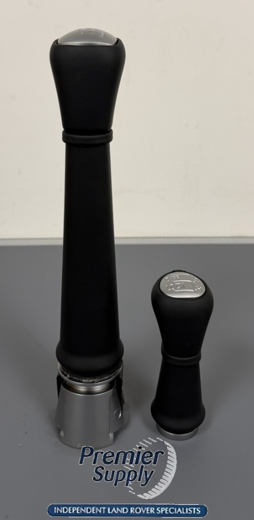 LAND ROVER DEFENDER PUMA BLACK LEATHER GEAR LEVER STICK SET PS1472