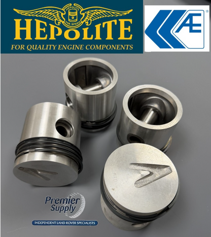 4 x LAND ROVER SERIES 2A & 3 2.25 DIESEL STANDARD SIZE HEPOLITE PISTON RTC4191S