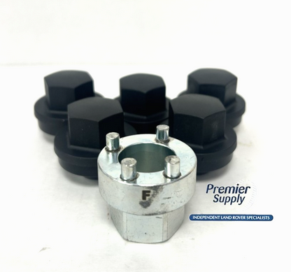 LOCKING WHEEL NUT KIT for STEEL WHEELS LAND ROVER DEFENDER DISCOVERY 1 RTC9535