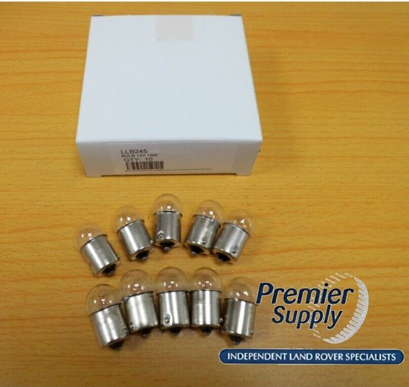 LLB245 10W 12V Ba15s SCC LIGHT BULB X 10