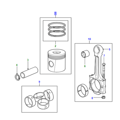 GENUINE LAND ROVER DEFENDER RANGE ROVER CLASSIC 300 TDi PISTON +0.010" STC298210