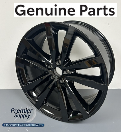 JAGUAR F-PACE 8.5J x 20" VENOM TWIN 5 SPOKE BLACK FINISH ALLOY WHEEL T4A3803