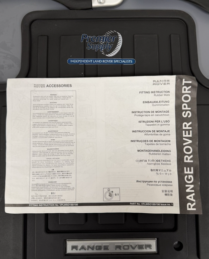 GENUINE RANGE ROVER SPORT L494 left hand drive only RUBBER FLOOR MATS VPLWS0190