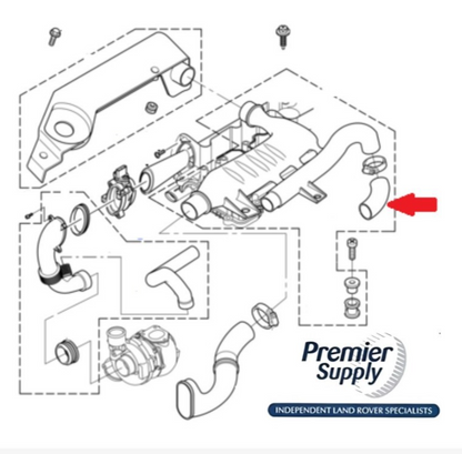 LAND ROVER FREELANDER 1 TD4 EGR to INTERCOOLER HOSE WAP000080