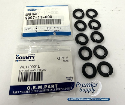 10 X  FORD LAND ROVER DEFENDER DISCOVERY 1,2 RR CLASSIC SPRING WASHERS WL110001L