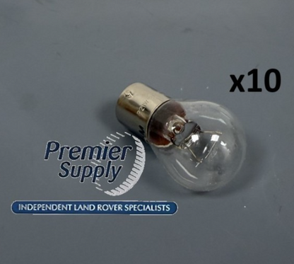 BOX of 10 CLEAR 12v 21w SIDE FOG REVERSE BULBS P21W GENUINE OEM 264591