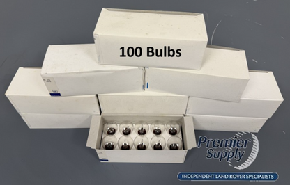 BOX of 100 CLEAR 12v 21w SIDE FOG REVERSE BULBS P21W GENUINE OEM 264591