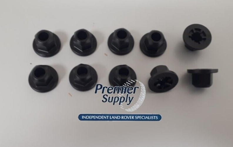 RANGE ROVER EVOQUE/JAGUAR M6 FRONT WHEELARCH LINER PLASTIC NUT RYH500780 X 10