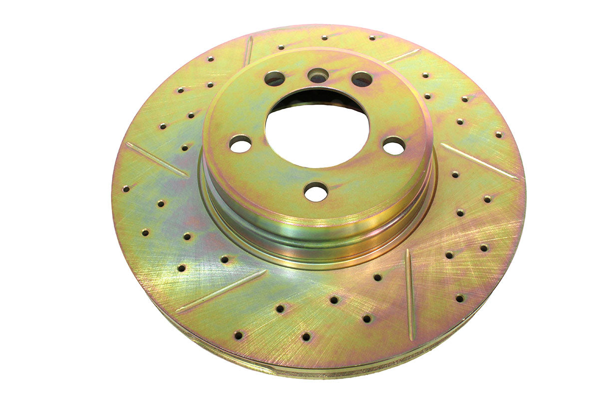 Front vented cross drilled and grooved brake discs for Range Rover L322