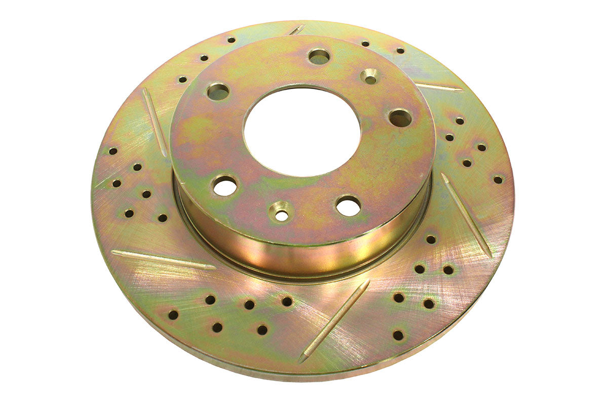 SDB100830CDG - Front cross drilled and grooved solid brake discs for Freelander 1