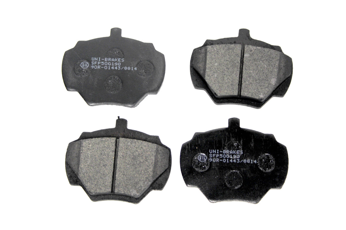SFP500190 - BRAKE PAD SET FOR REAR BRAKES - LESS PINS AND CLIPS - Suitable for Defender 90 83-06, Defender 90 2007 Onwards & Discovery 1 From UNIBRAKES