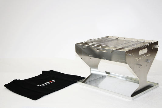 TF1730 - TF STAINLESS STEEL FIRE PIT BBQ + CARRY BAG