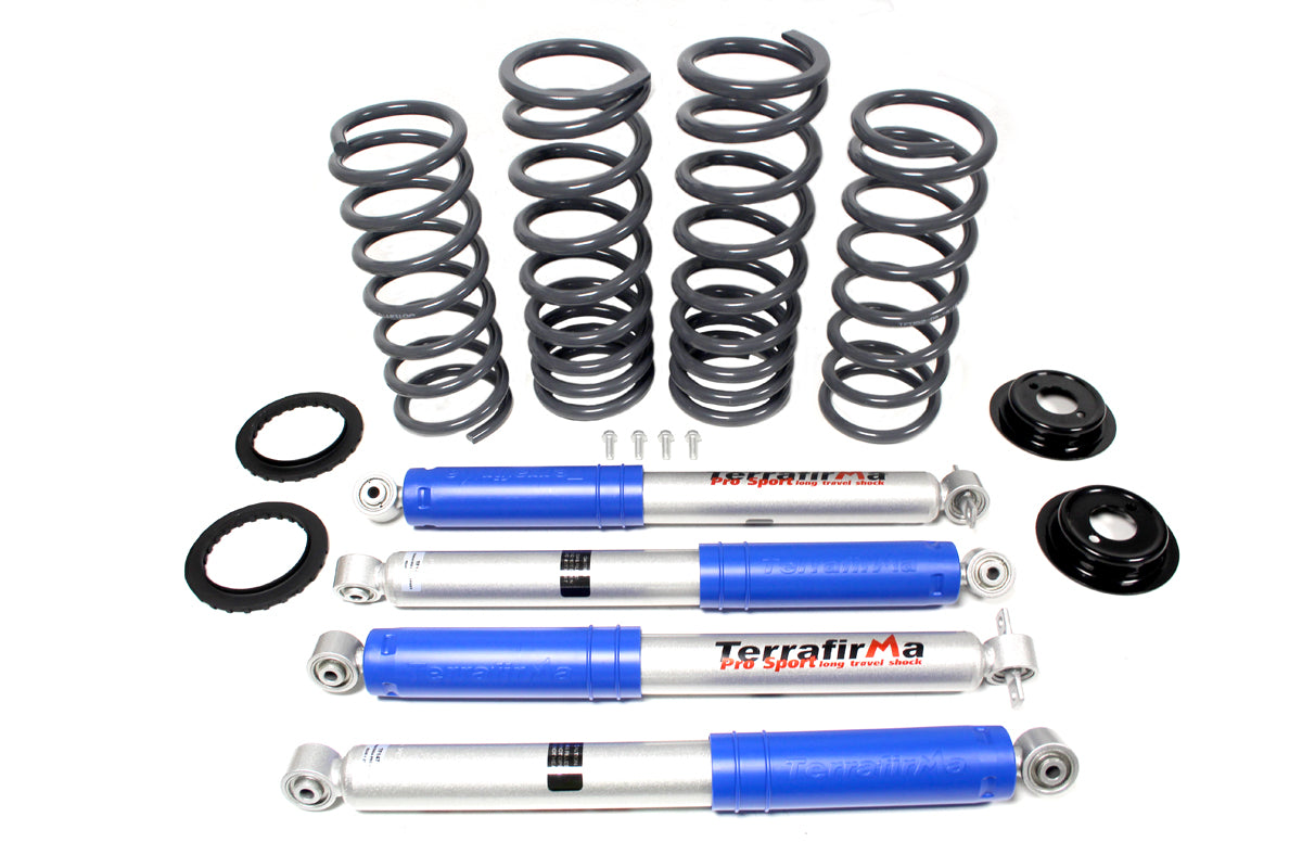 TF230 - 2" lift heavy load air to coil conv kit with +2" Pro Sport shocks Discovery 2