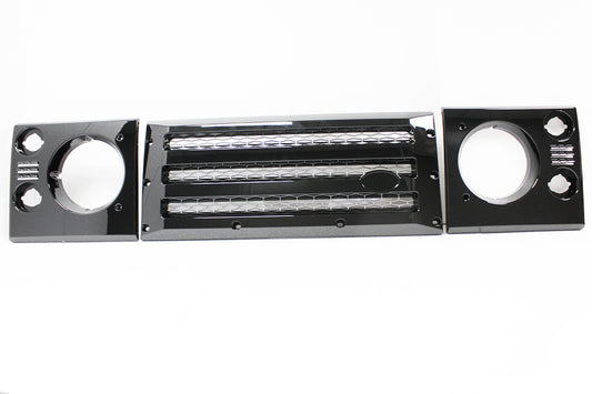 TF270 - Sport grille and headlight surrounds in gloss black for Defenders