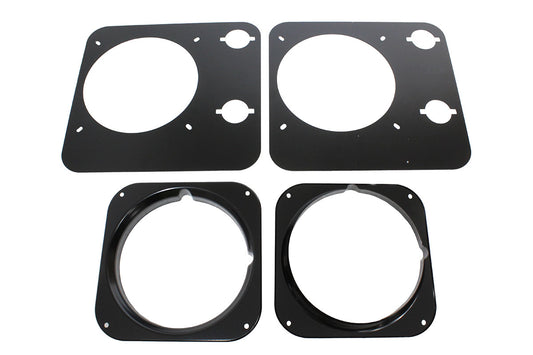 TF273 - TERRAFIRMA DEFENDER RETRO HEADLAMP BEZELS PLAIN (PAIR) From TERRAFIRMA