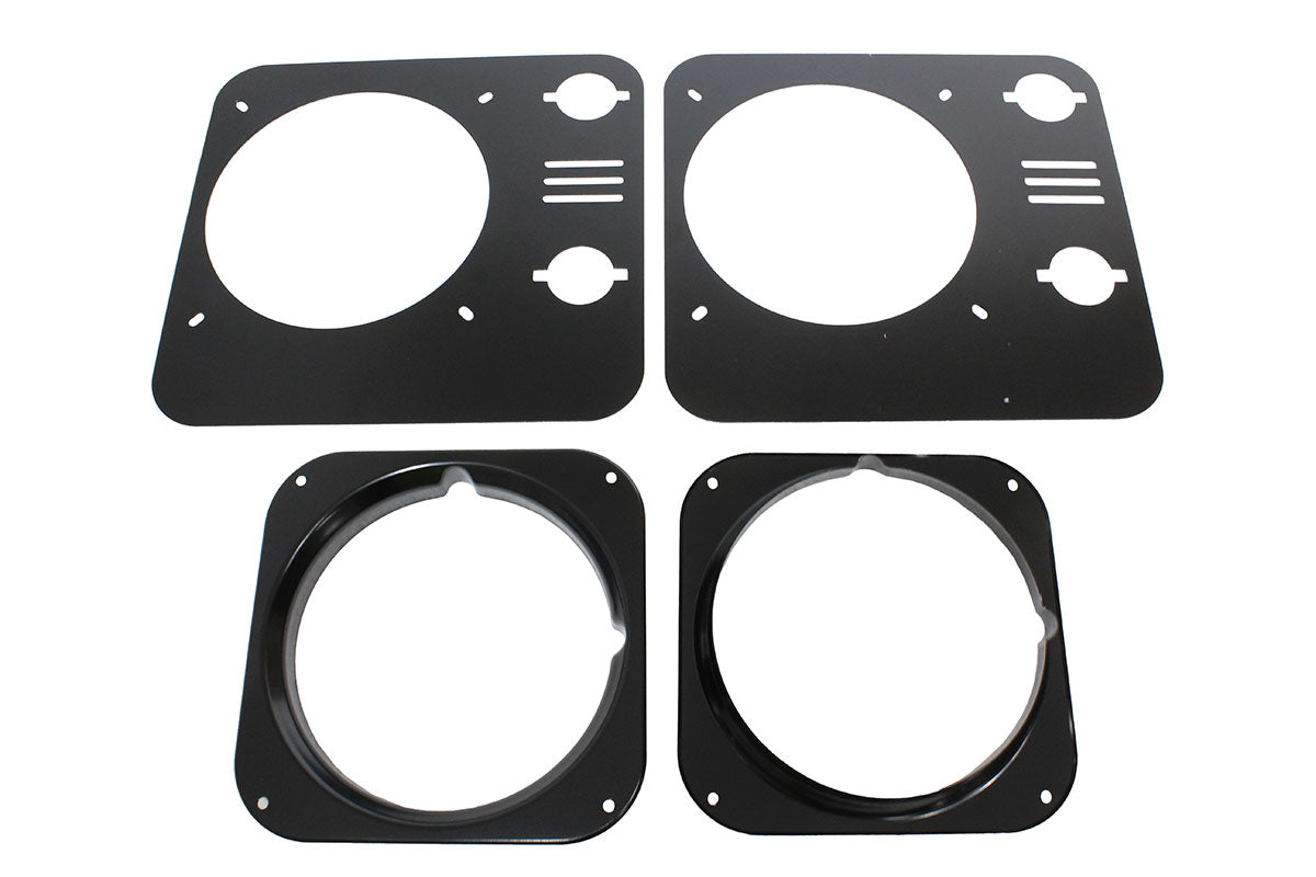 TF274 - TERRAFIRMA DEFENDER RETRO HEADLAMP BEZELS SLOTTED (PAIR) From TERRAFIRMA