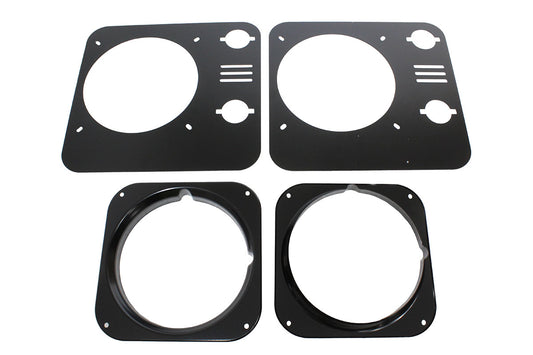 TF274 - TERRAFIRMA DEFENDER RETRO HEADLAMP BEZELS SLOTTED (PAIR) From TERRAFIRMA