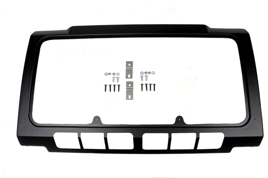 TF275 - Matt black air con front panel with fixings complete kit for Defenders