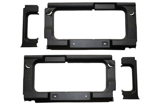 TF2750 - DEFENDER 110SW BLACK REAR WINDOW TRIM PANELS WITH WINDOWS From TERRAFIRMA