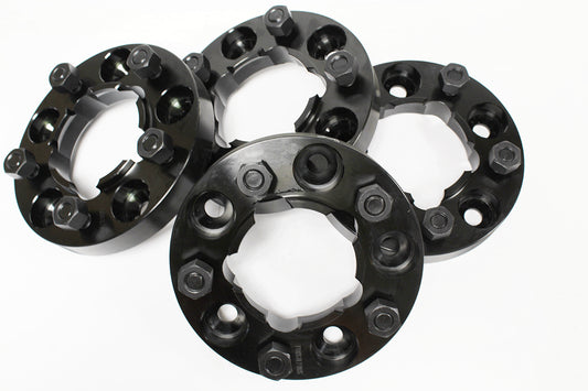 TF301B - 30mm black alloy wheel spacer set for DEF/D1/RRC