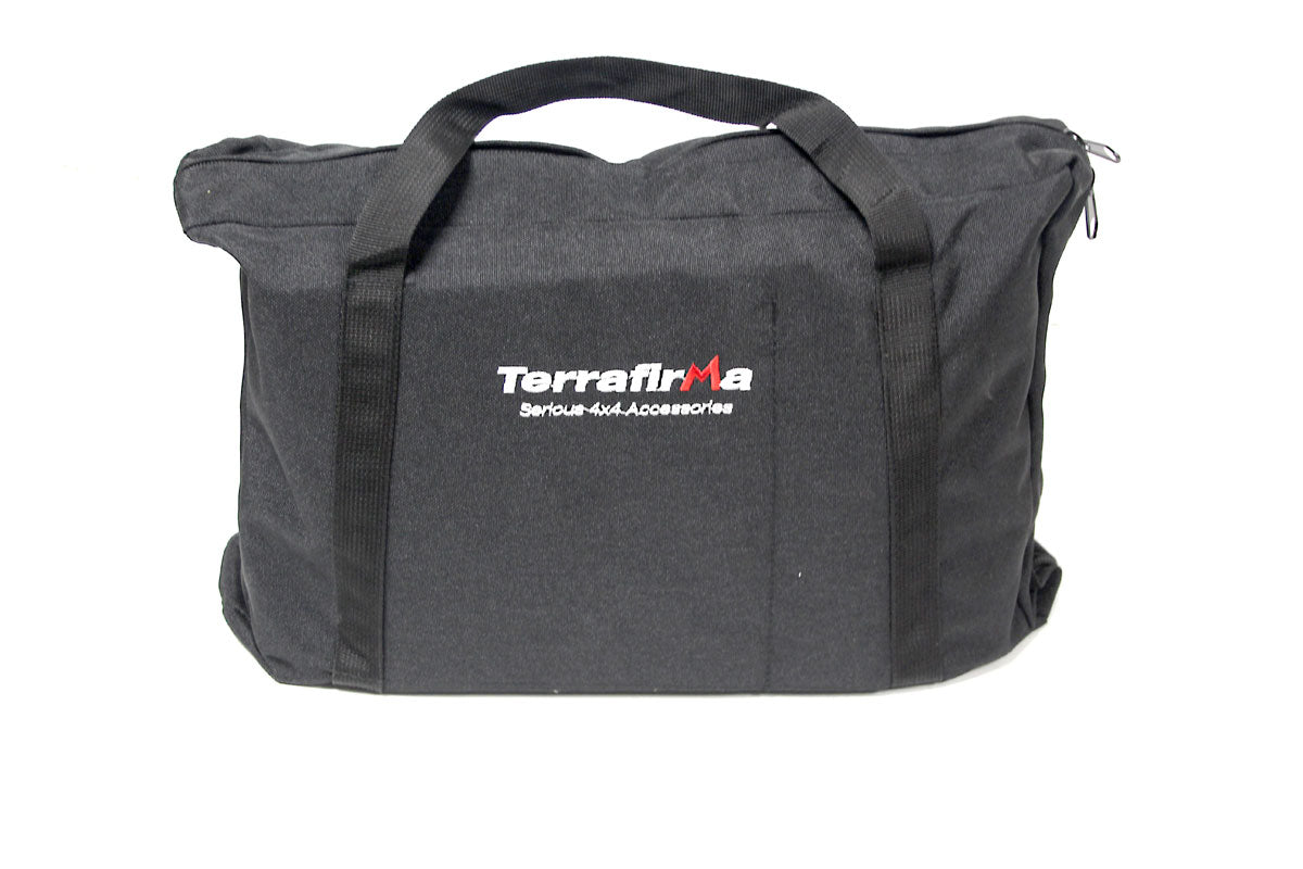 TF3315 - Winching and recovery kit bag in black nylon fabric.