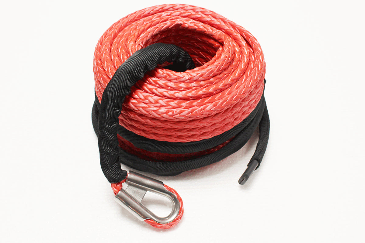 TF3324 - RED 25M 10MM SYNTHETIC WINCH ROPE FOR M12.5S AND A12000 WINCHES From TERRAFIRMA