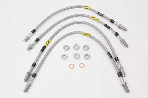 TF641GD - 4 line 2 inch extended stainless steel brake hose kit all Def 99-2004 no ABS