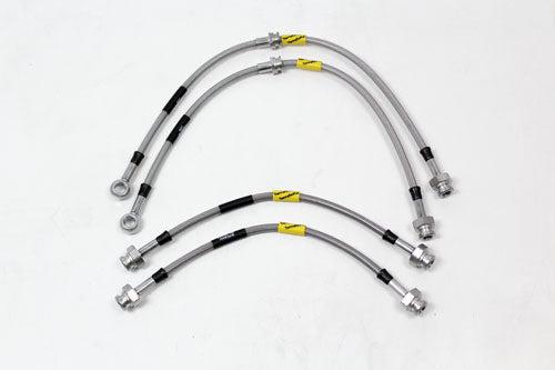 TF657GD - 4 line 2 inch extended stainless steel brake hose kit Freelander 1 97-2006