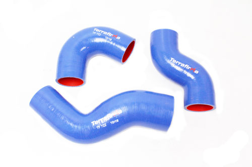 TF722 - Blue silicone intercooler hose kit for Defender Td5