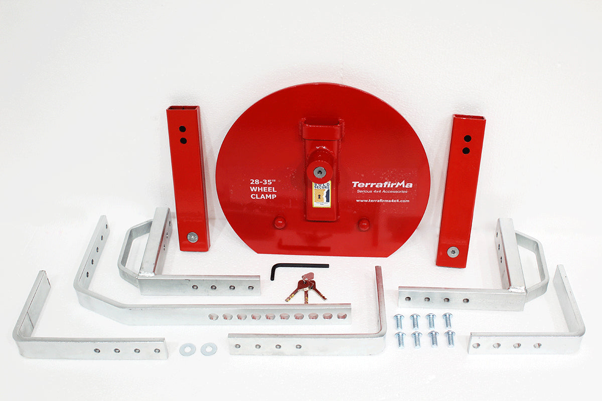 TF758 - TERRAFIRMA XL SECURITY WHEEL CLAMP SUITS WHEELS  32" TO 35" DIA. From TERRAFIRMA