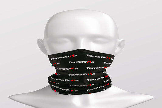 TF787 - TERRAFIRMA BRANDED BUFF- SCARF- FACE COVERING. From TERRAFIRMA