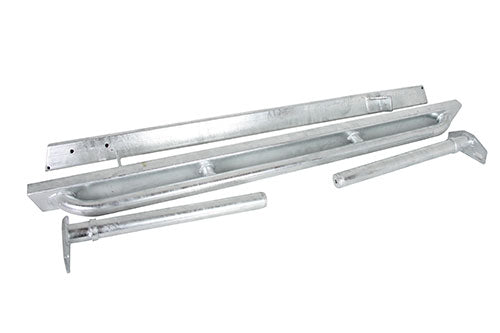 TF801GAL - Galvanised rock sliders with tree bars for Defender 90