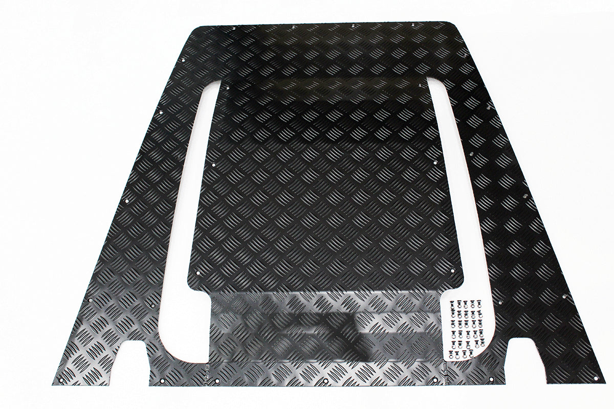 BONNET CHEQUER PLATE - BLACK - ALL DEF 2007 ON TF8211