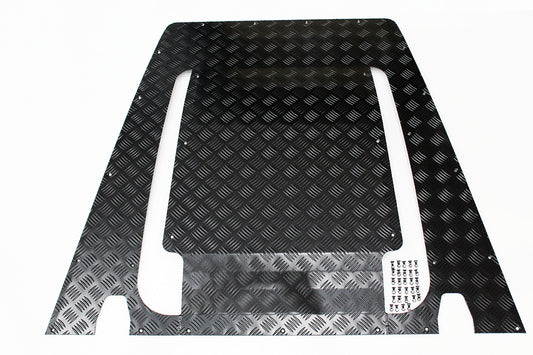 BONNET CHEQUER PLATE - BLACK - ALL DEF 2007 ON TF8211