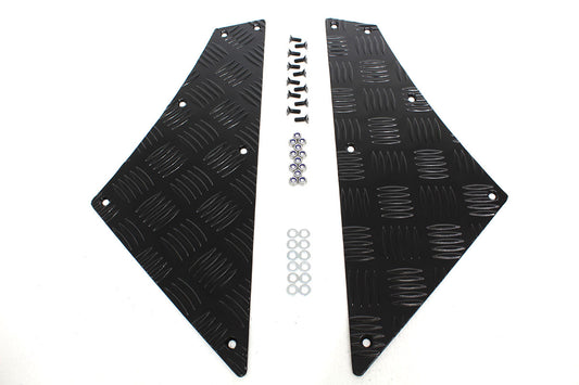 TF8218 - Black  rear quadrant chequer plate for Defender 110 SW