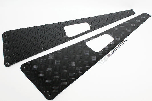 TF8228 - WING TOPS PAIR - CHEQUER PLATE - BLACK - NO AERIAL HOLE - PRE-2007 From TERRAFIRMA
